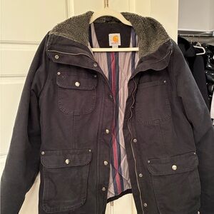 Carhartt Black Military Field Jacket Durable Outdoor Essential